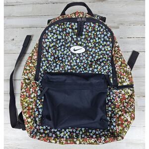 NIKE Heritage Floral Print Backpack W/Front Pocket
